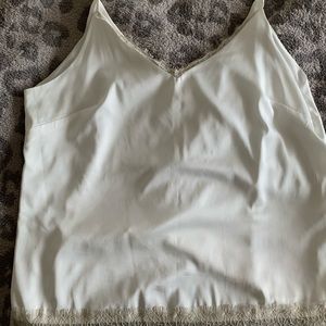 White camisole with lace trim